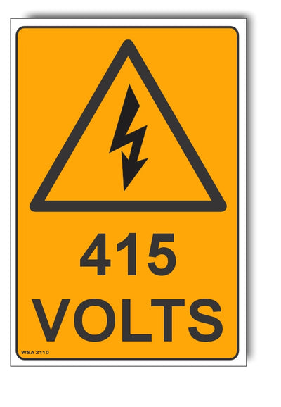 415 Volts Warning Sign