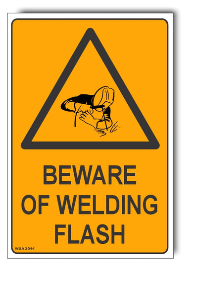 Beware Of Welding Flash Warning Sign