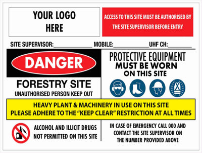 Site Entry Forestry Sign