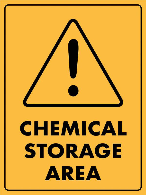 Caution Chemical Storage Area Sign