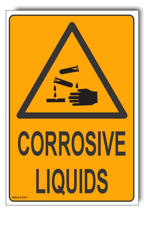 Corrosive Liquids Warning Sign