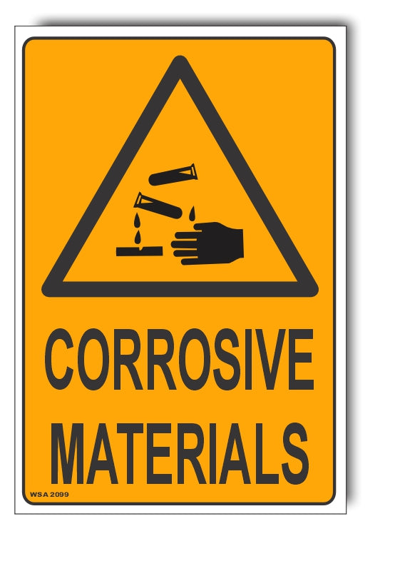 Corrosive Materials Warning Sign