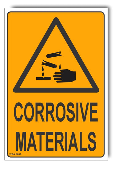 Corrosive Materials Warning Sign