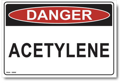 Danger Acetylene Sign