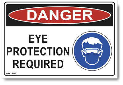 Danger Eye Protection Required Sign