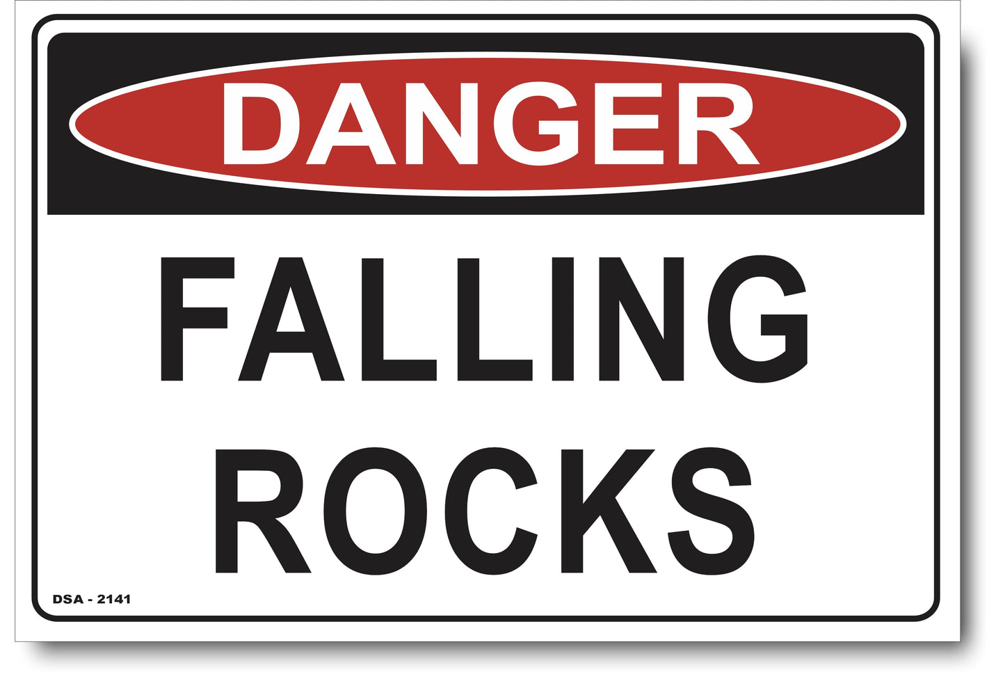 Danger Falling Rocks Sign