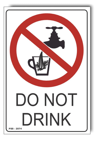 Do Not Drink Sign