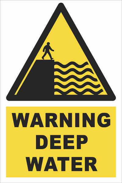 Warning - Deep Water Farm Safety Sign