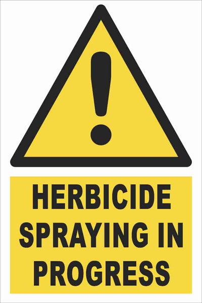 Warning - Herbicide Spraying in Progress Farm Safety Sign