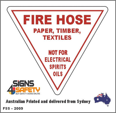 Fire Hose - Fire Marker Sign