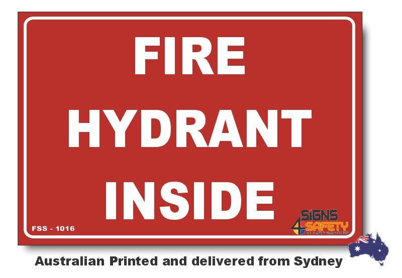 Fire Hydrant Inside Sign