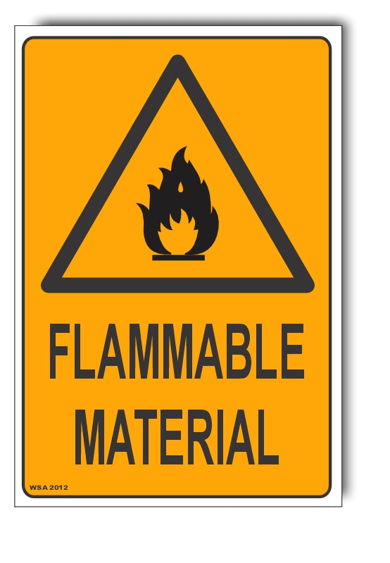 Flammable Material Warning Sign