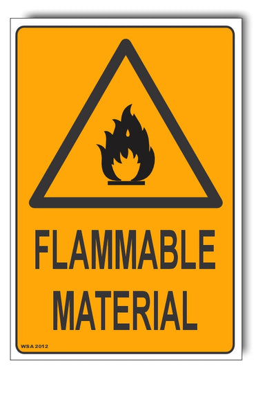 Flammable Material Warning Sign