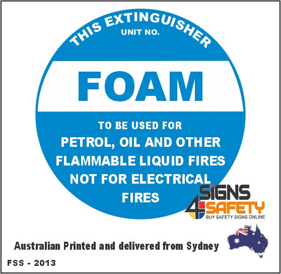 Foam Spray - Disc Fire Marker Sign