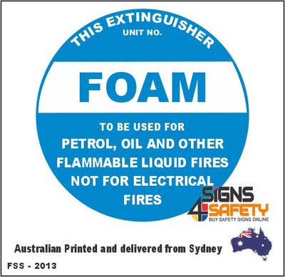 Foam Spray - Disc Fire Marker Sign