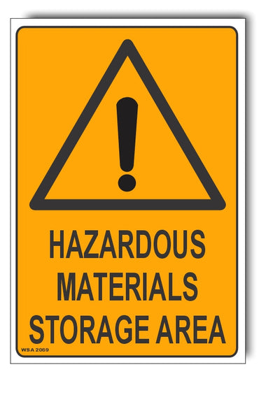 Hazardous Materials Storage Area Warning Sign