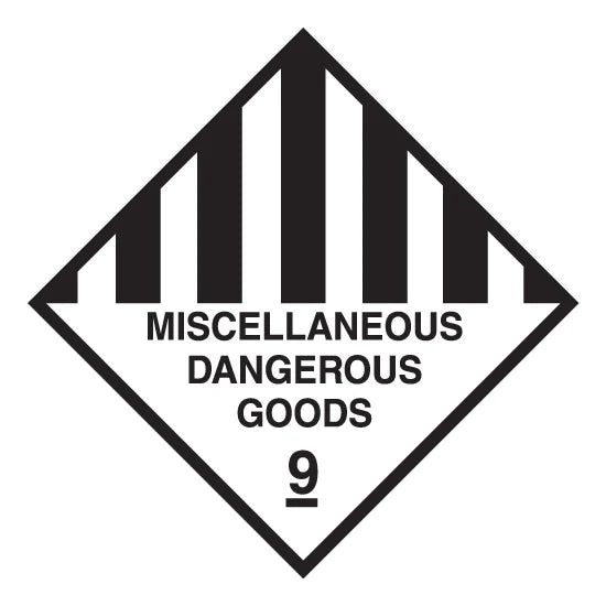 Miscellaneous Goods 9 - Dangerous Goods Diamond Sign