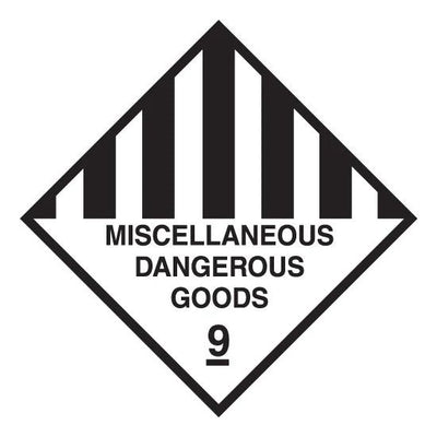 Miscellaneous Goods 9 - Dangerous Goods Diamond Sign