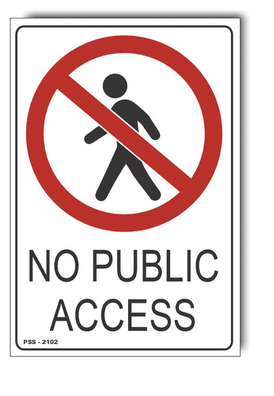 No Public Access Sign