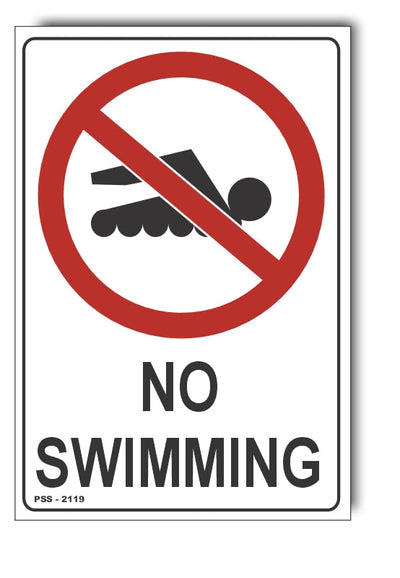 No Swimming Sign