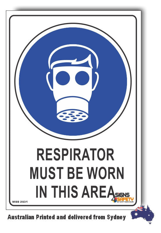 Respirator Must be Worn In This Area Sign