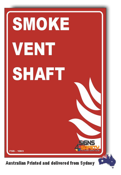 Smoke Vent Shaft Sign