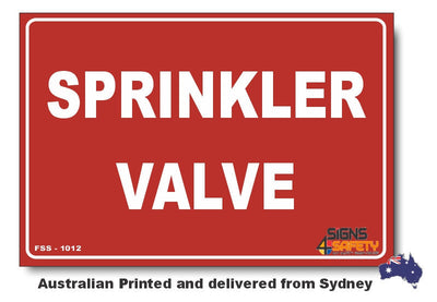 Sprinkler Valve Sign