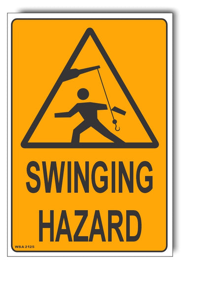 Swinging Hazard Warning Sign