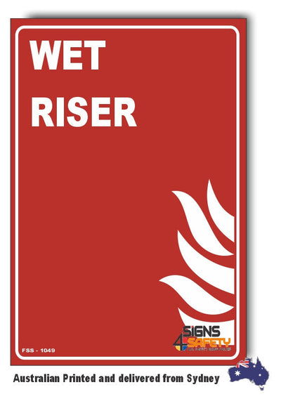 Wet Riser Sign