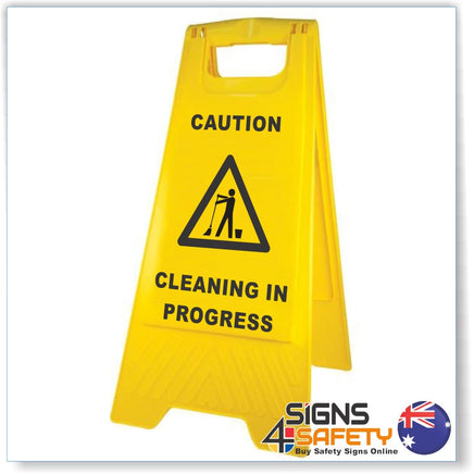 Caution Cleaning In Progress A-Frame Sign