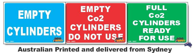 Australian Safety Signs - Cylinder Status Signs – Signs4Safety