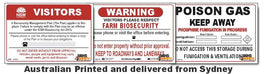 Biosecurity Safety Signs
