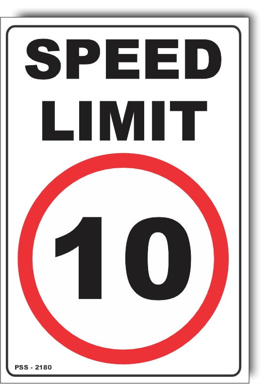 10 km/h Speed Limit Sign