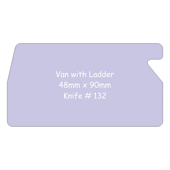Tradie & Transport Fridge Magnets - 48 x 90 Van with a Ladder