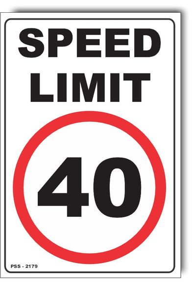 40 km/h Speed Limit Sign