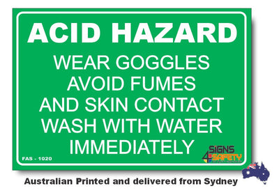 Acid Hazard Sign