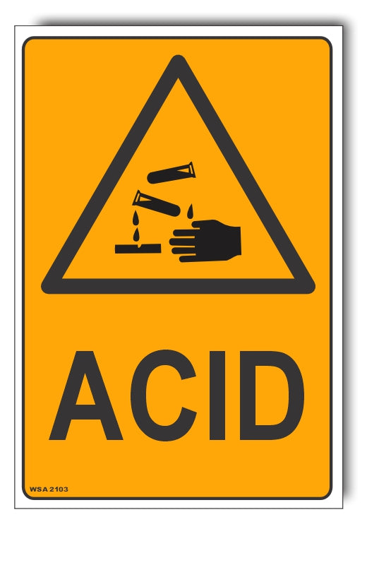Acids Source Sign Acid Warning Sign – Signs4Safety