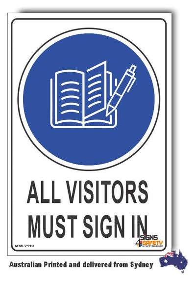 All Visitors Must Sign In Sign