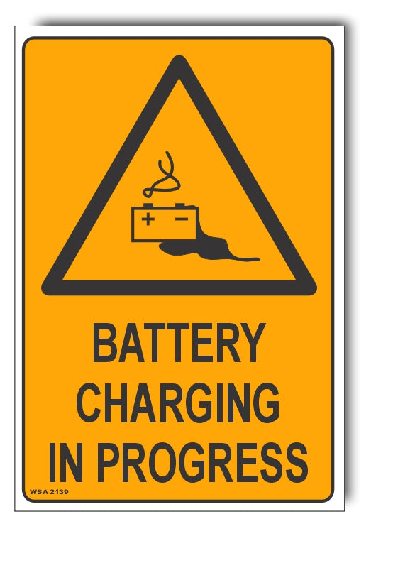 Battery Charging In Progress Warning Sign