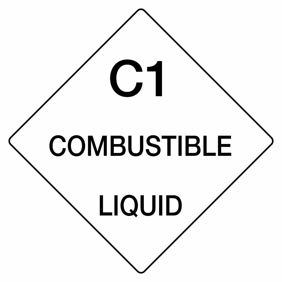 C1 Combustible Liquid - Dangerous Goods Diamond Sign