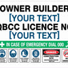 Construction Owner Builder QLD Sign