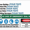 Construction Owner Builder Danger Detailed Sign