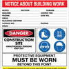 Construction Site Entry ACT Building Sign