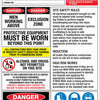 Construction Site Entry High Risk Emergency Logo and Details Sign