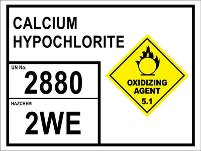 Calcium Hypochlorite 2880 2WE Sign