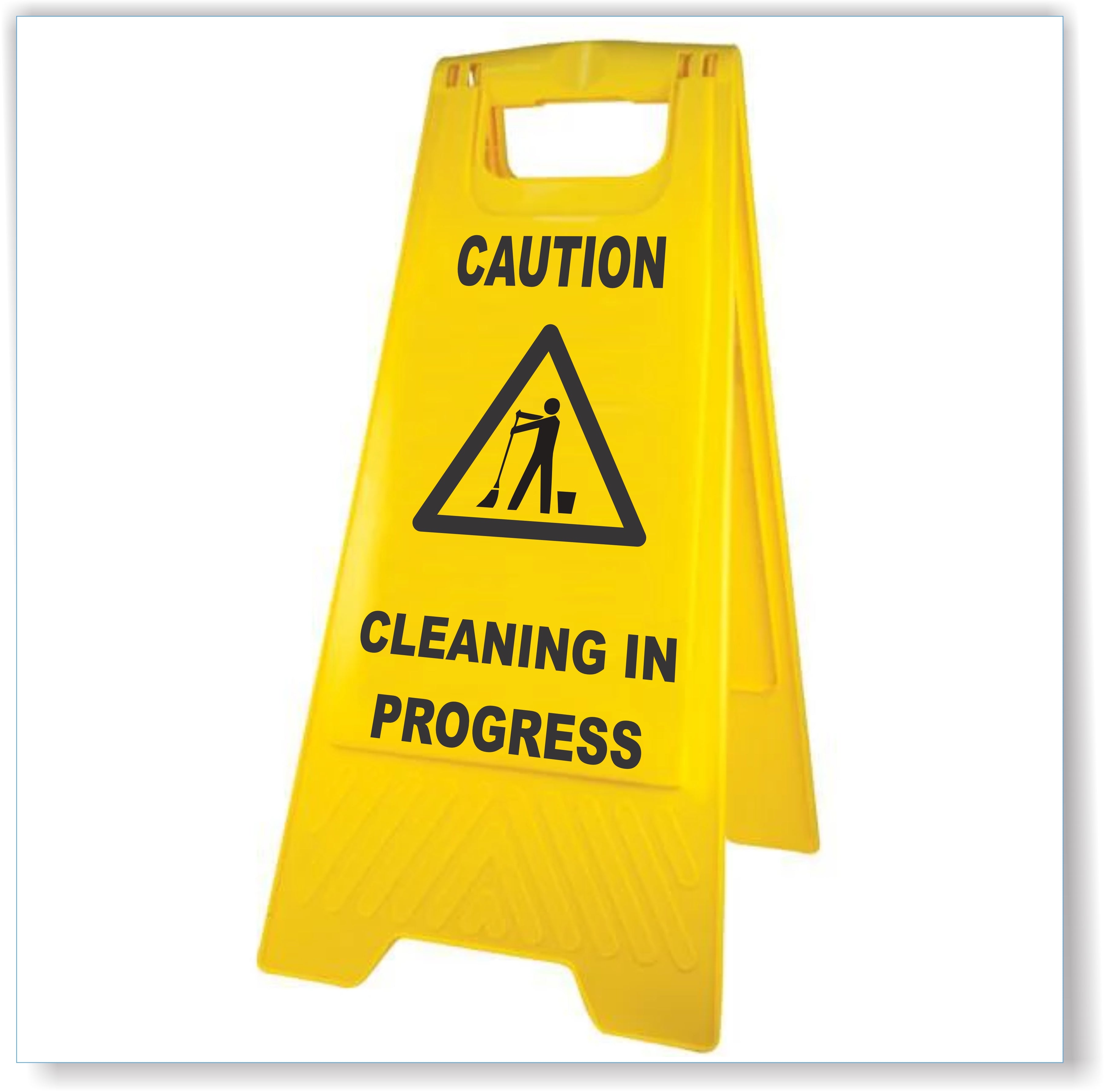 Cleaners. Sign Caution Cleaning In Progress Sign Yellow A-Frame Floor Stand – Signs4Safety