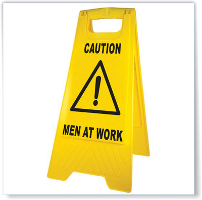 Caution Men At Work Sign