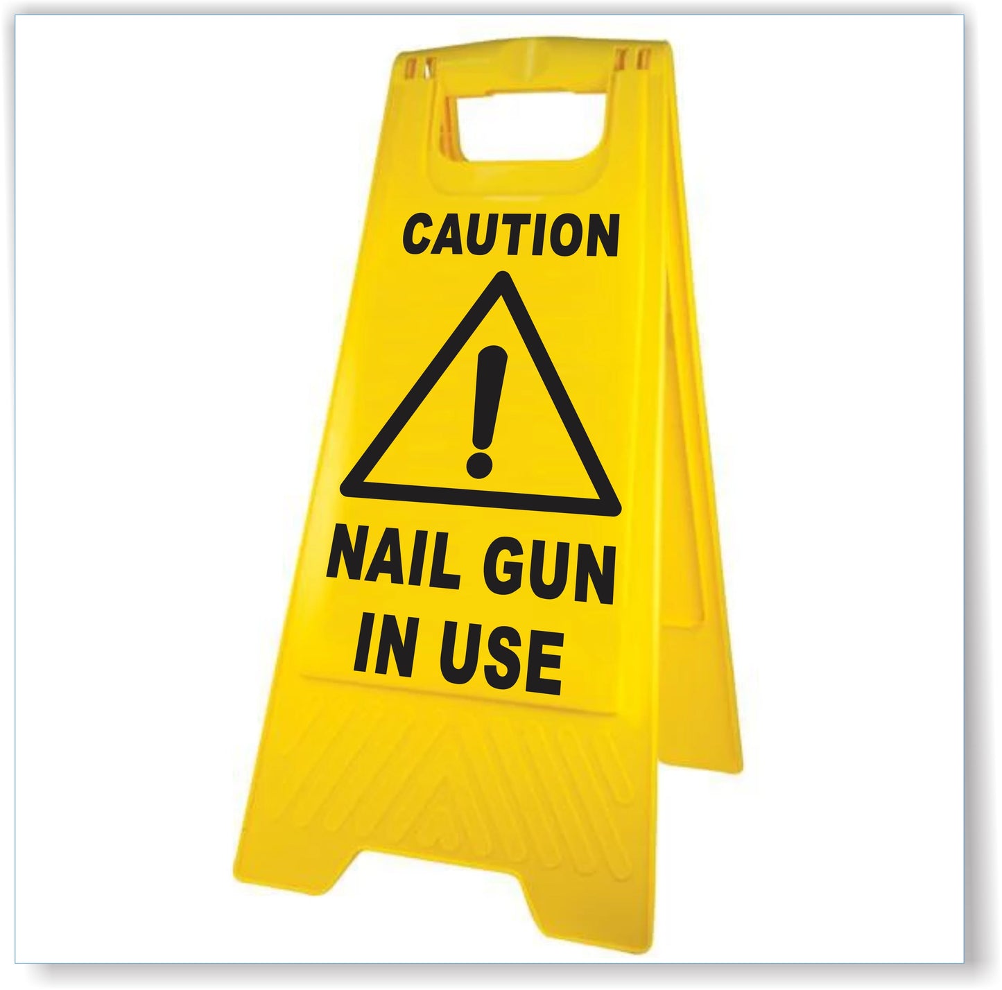 Caution, Nail Gun In Use A-Frame Stand