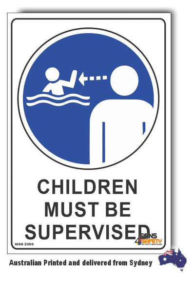 Children Must Be Supervised Sign