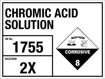 Chromic Acid Solution 1755 2X Sign